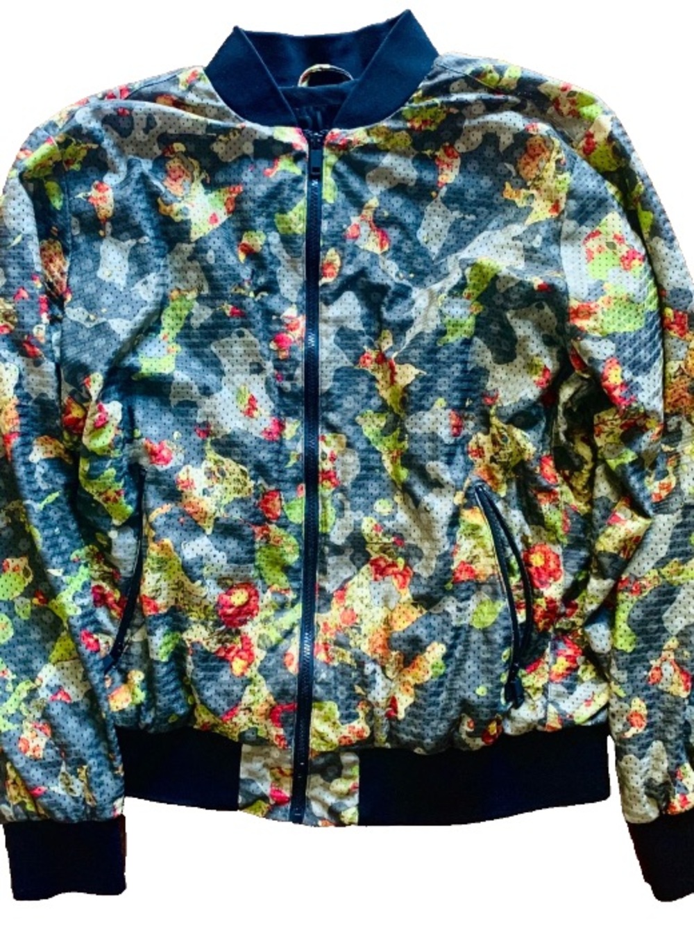 Rocawear Lightweight Blak Bomber Floral/Camo Jacket